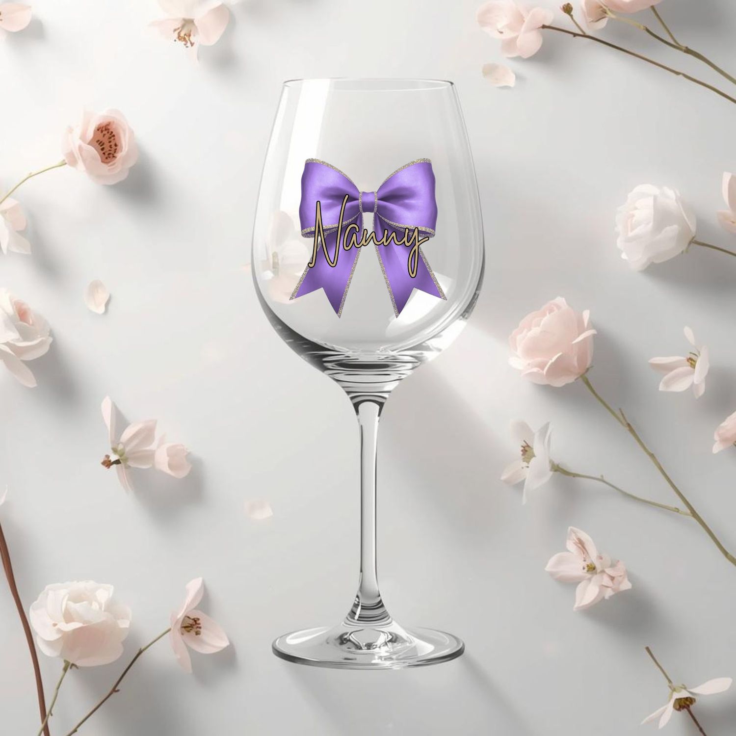 Lavender Personalised Bow DTF or UVDTF Decal