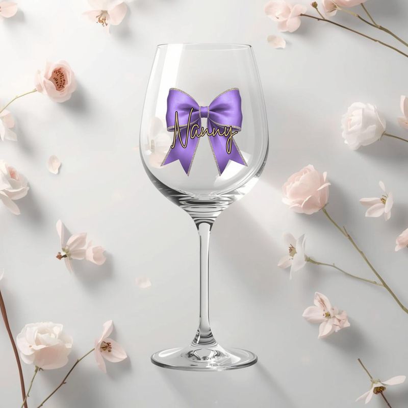 Lavender Personalised Bow DTF or UVDTF Decal