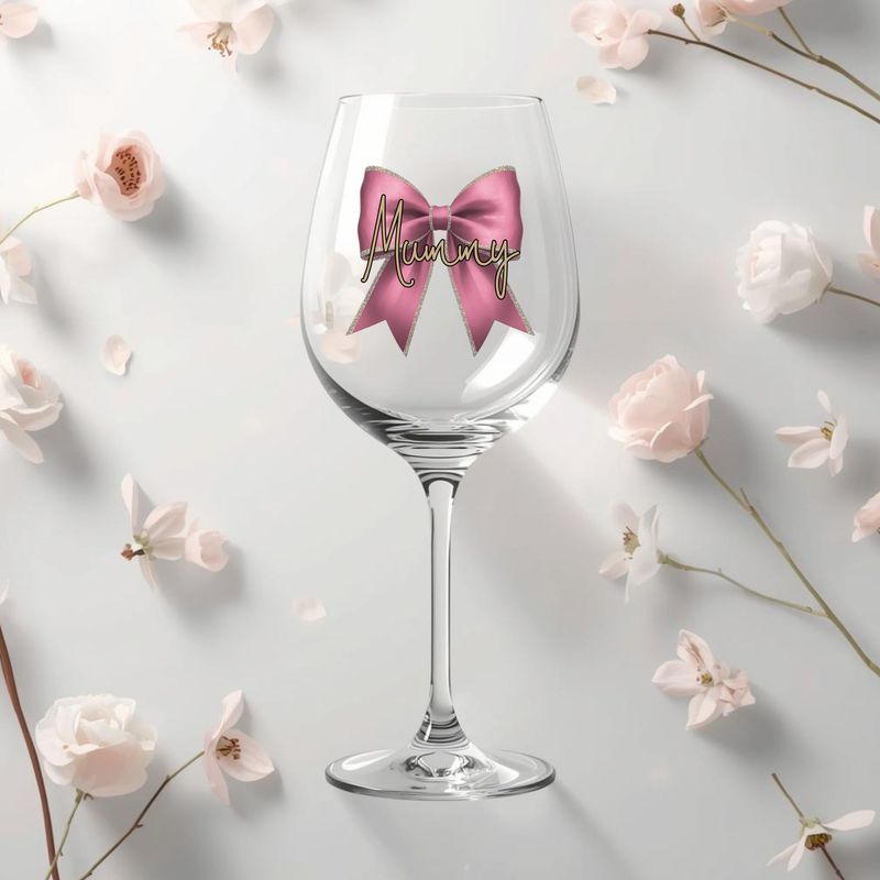 Crimson Personalised Bow DTF or UVDTF Decal