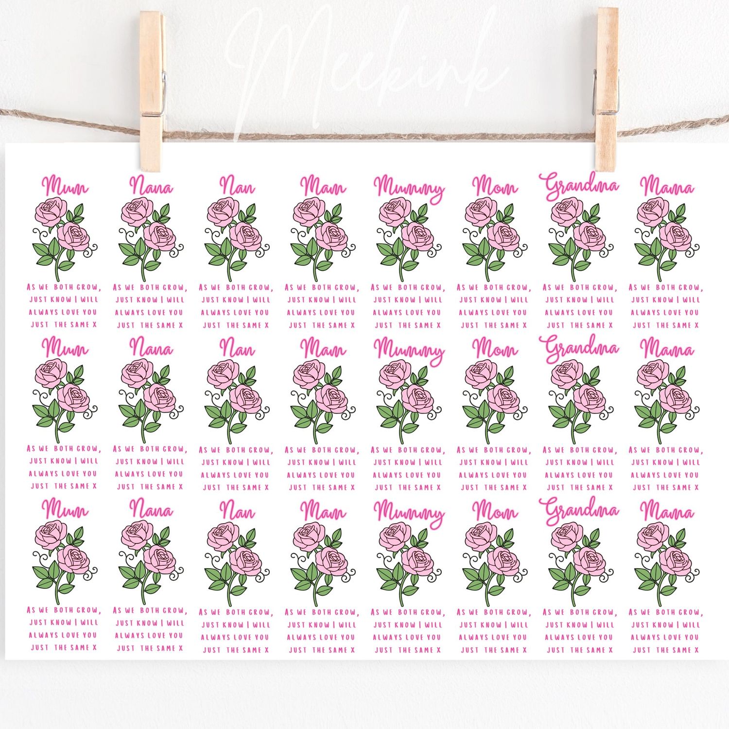 As We Both Grow A4 Sheet DTF or UVDTF