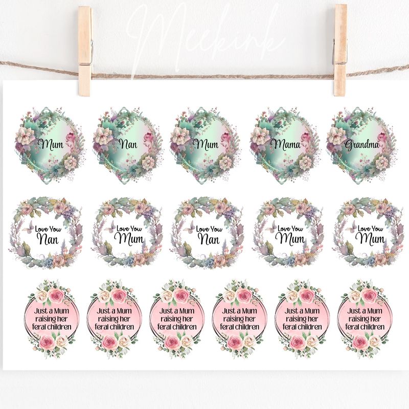 Mixed Floral A4 Sheet DTF or UVDTF