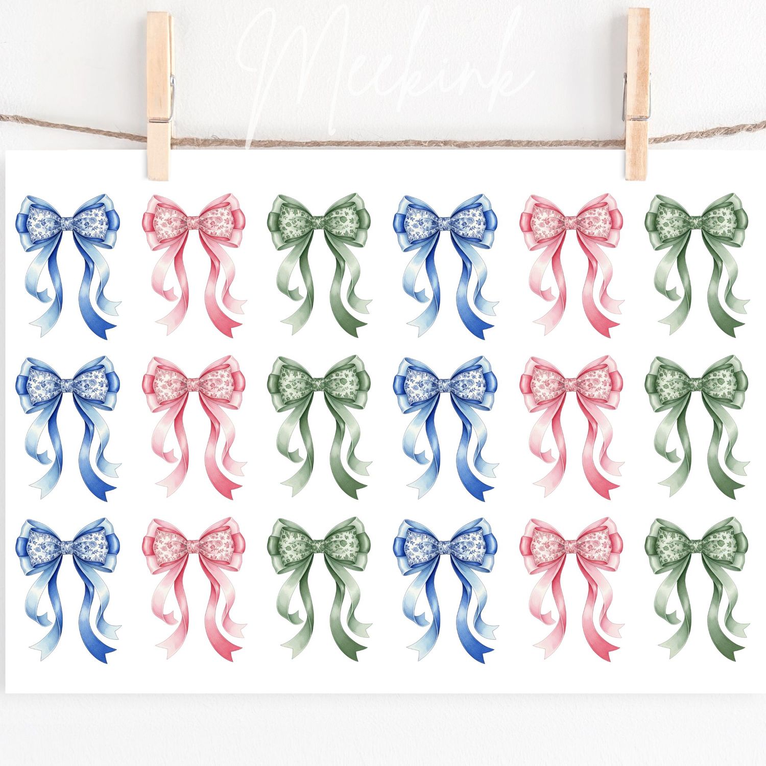 Easter Bow A4 Sheet DTF or UVDTF