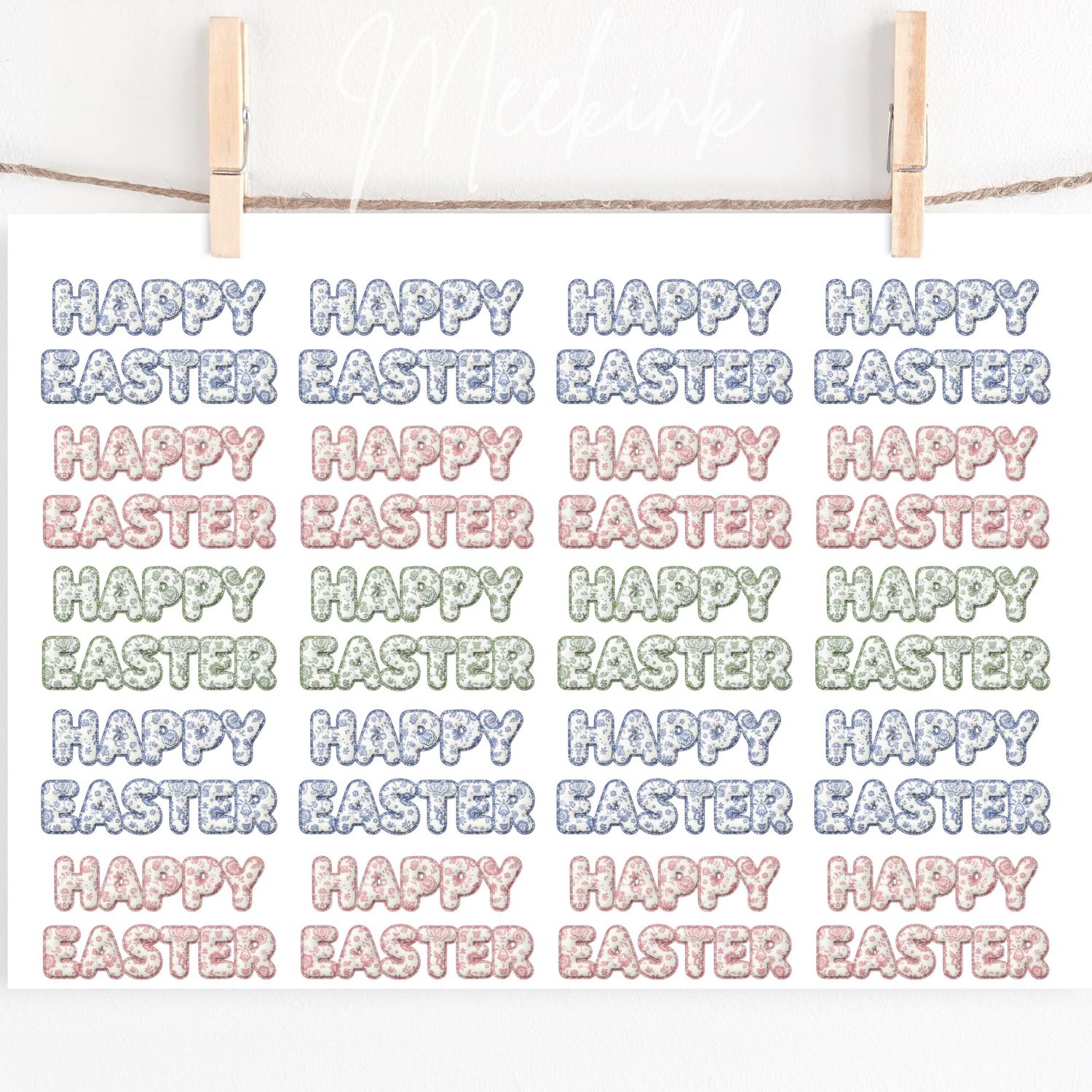 Happy Easter A4 Sheet DTF or UVDTF
