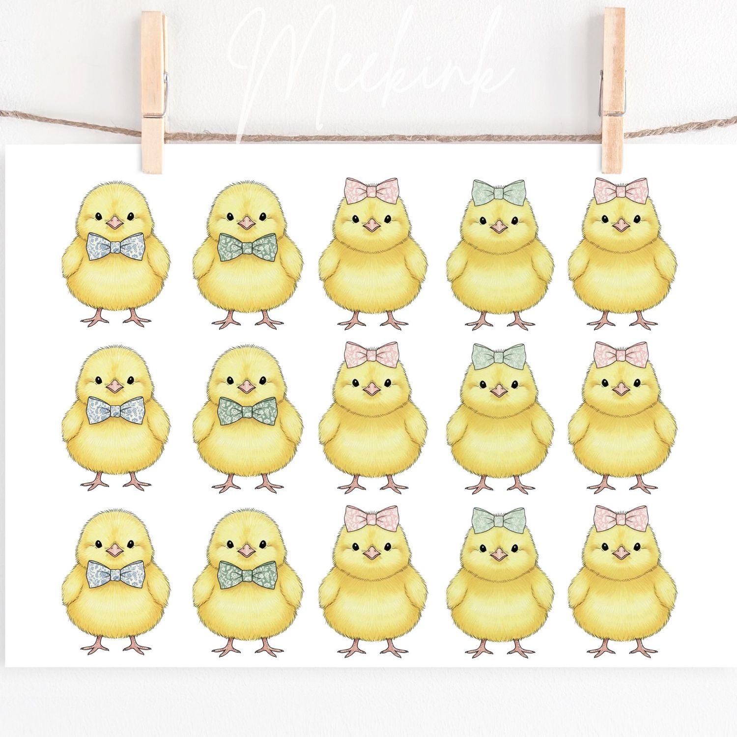 Little Chicks A4 Sheet DTF or UVDTF