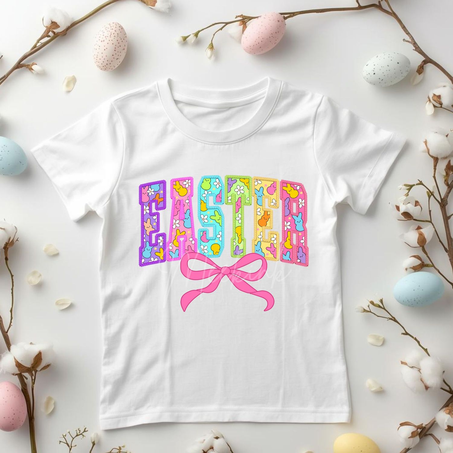 Easter Bow DTF or UVDTF Decal