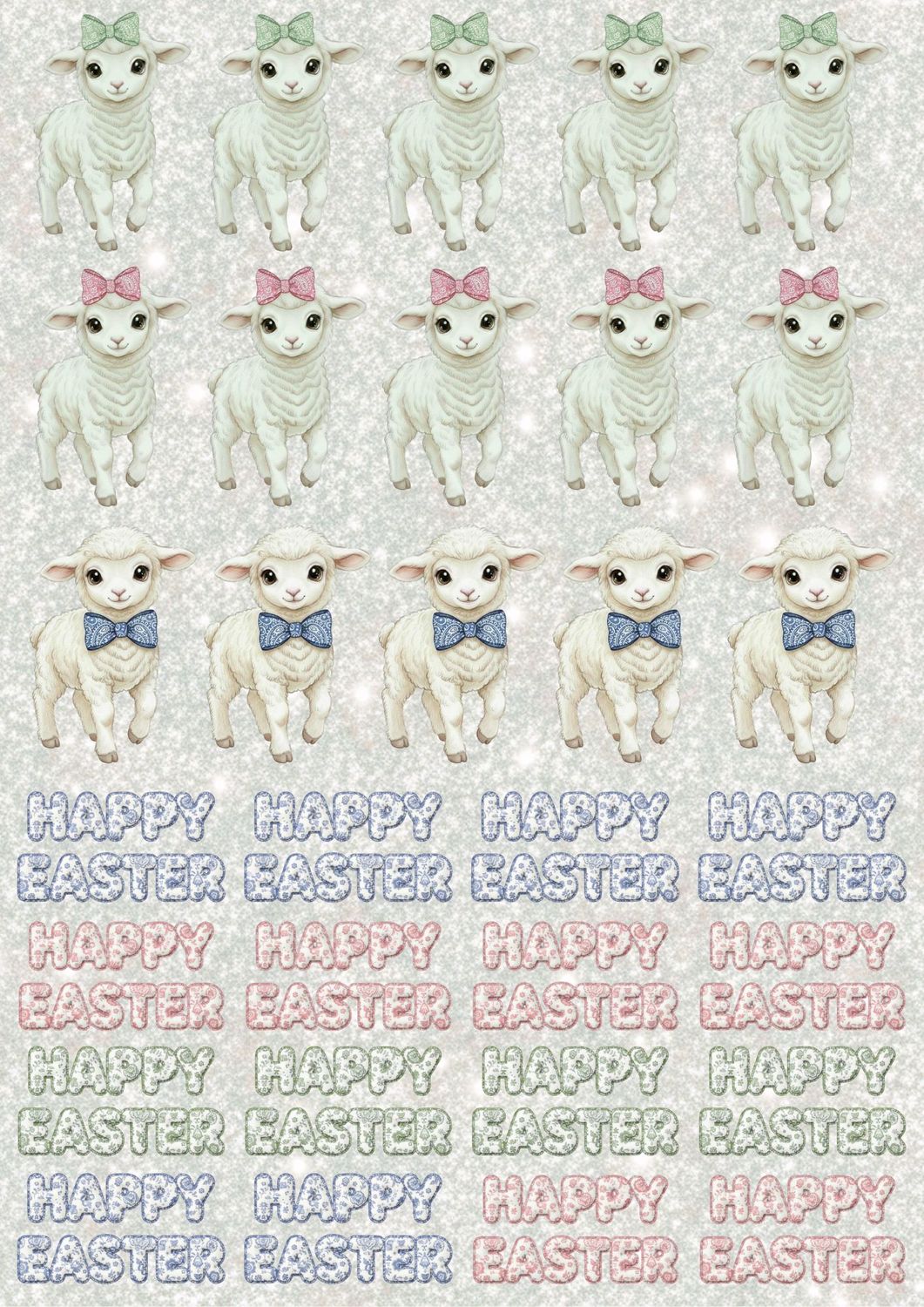Easter Design Sheet 6 A3 UVDTF - DTF or SUB
