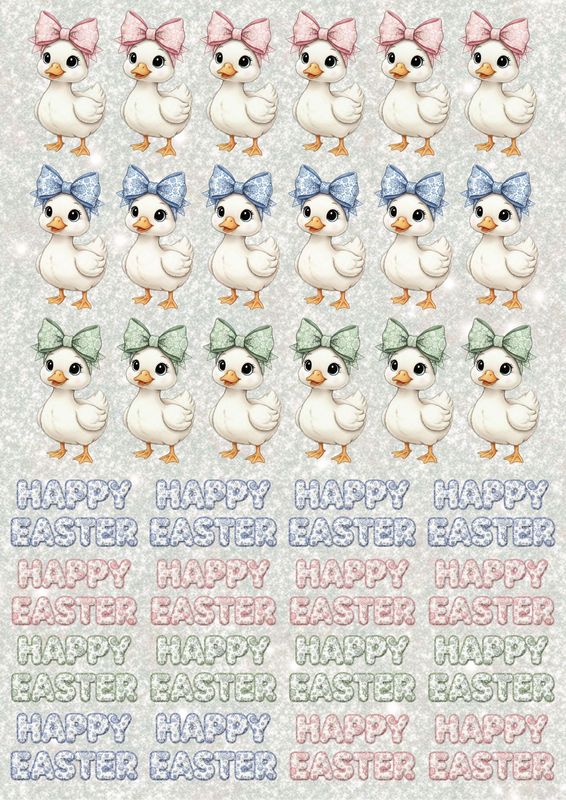 Easter Design Sheet 8 A3 UVDTF - DTF or SUB