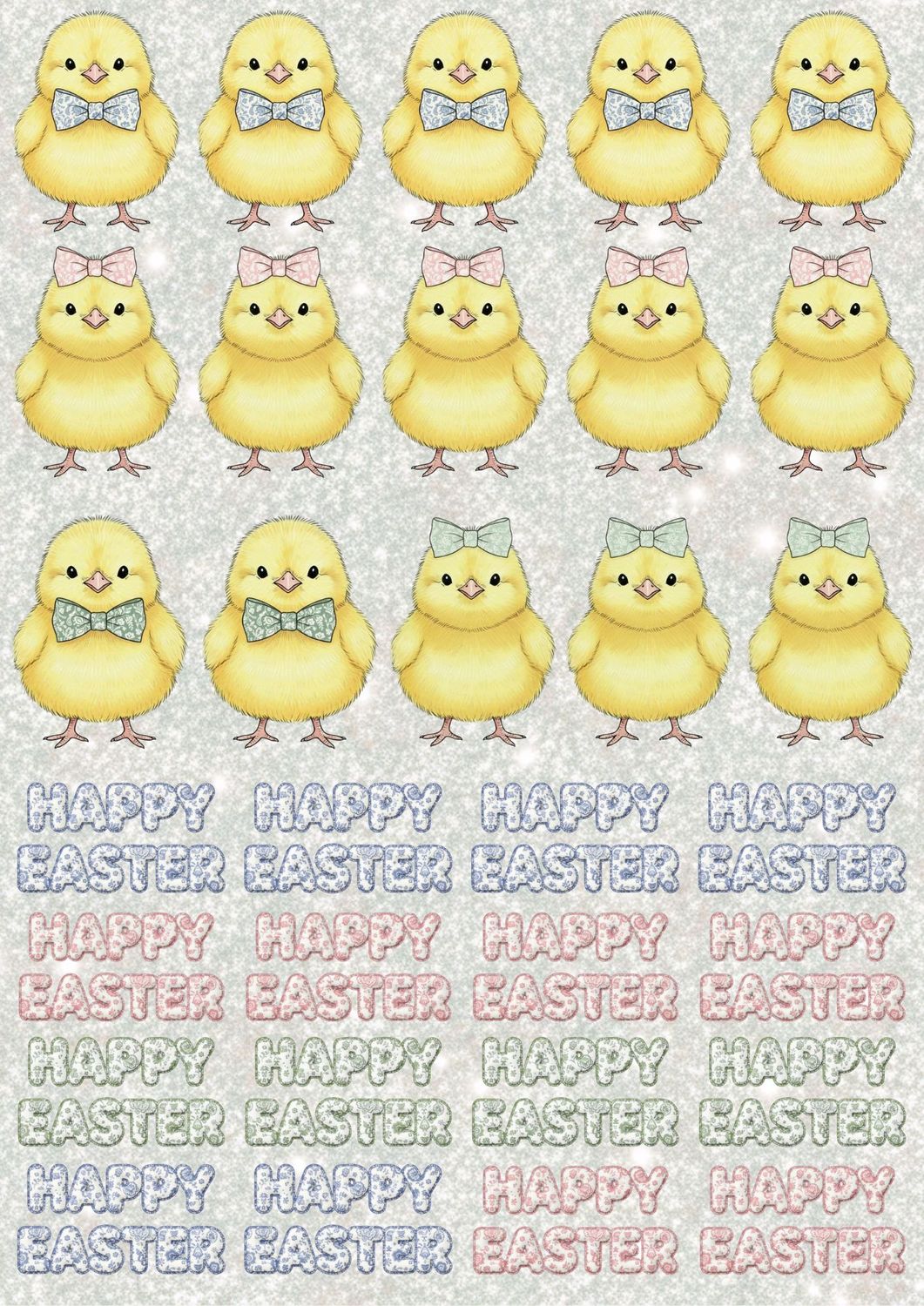 Easter Design Sheet 9 A3 UVDTF - DTF or SUB