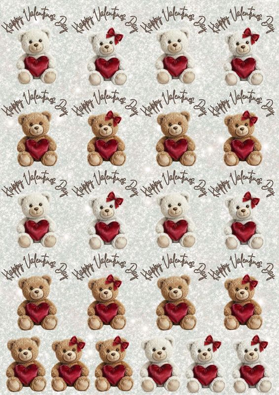 Valentines Sheet A3 UVDTF - DTF or SUB Valentines Sheet A3 UVDTF - DTF or SUB