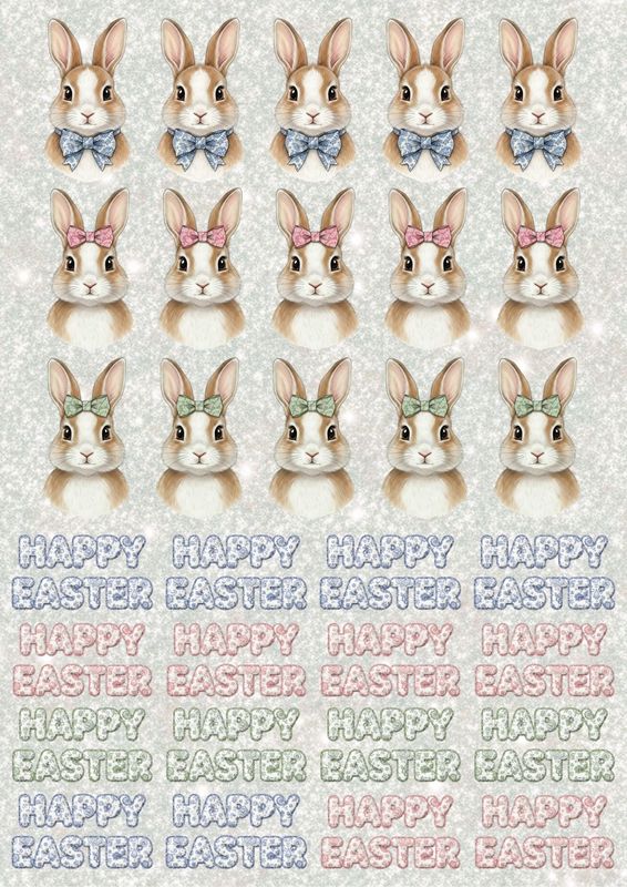 Easter Design Sheet 11 A3 UVDTF - DTF or SUB