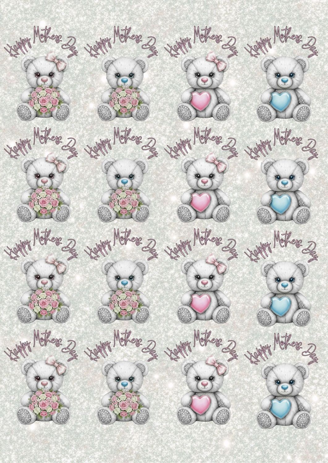 Mothers Day Design Sheet 4 A3 UVDTF - DTF or SUB