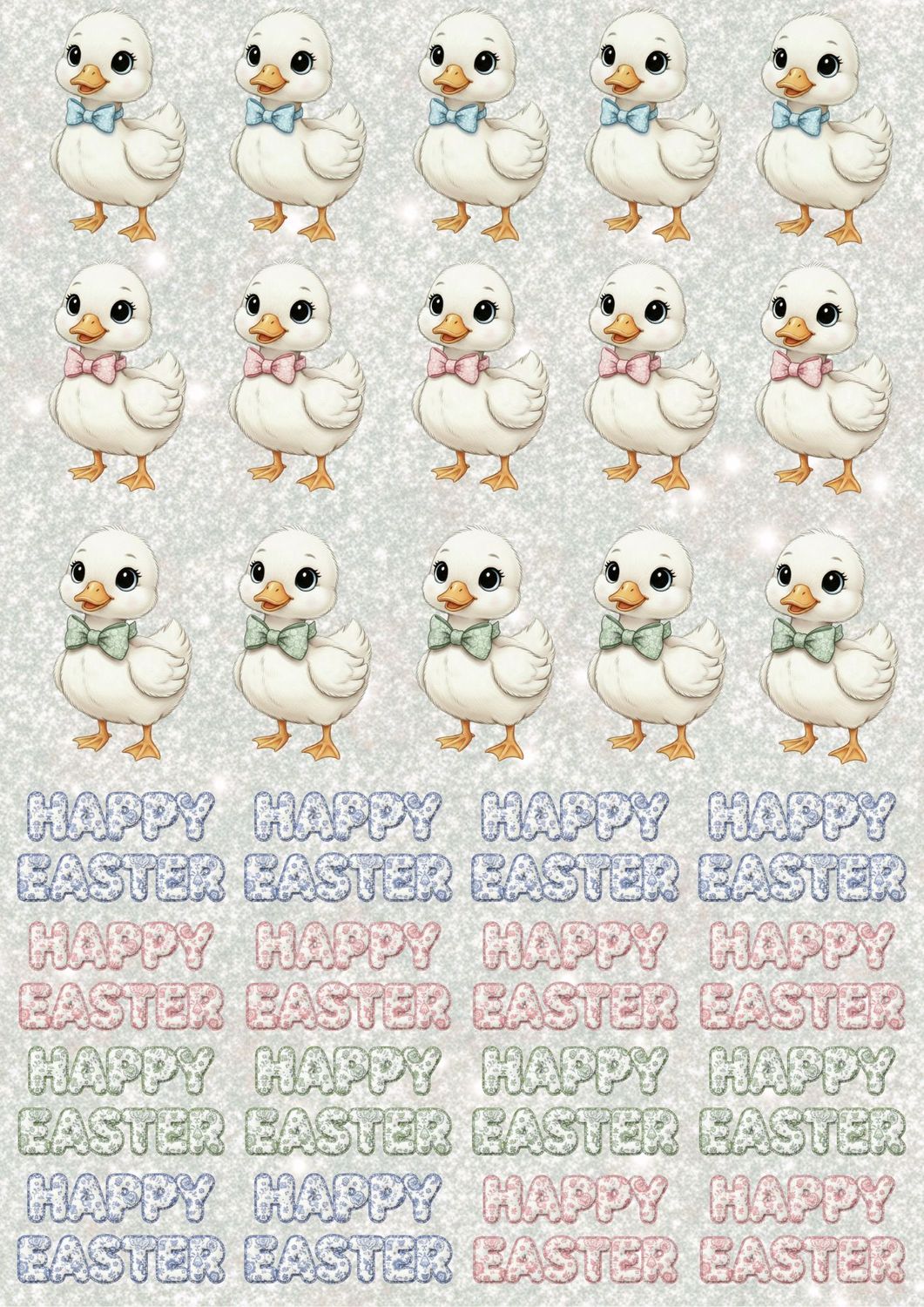 Easter Design Sheet 7 A3 UVDTF - DTF or SUB