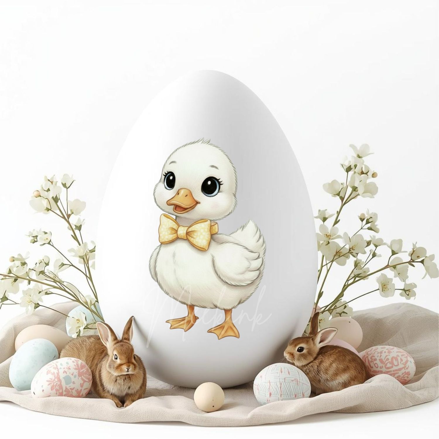 Little Duckling Lemon Dicky Bow DTF or UVDTF Decal