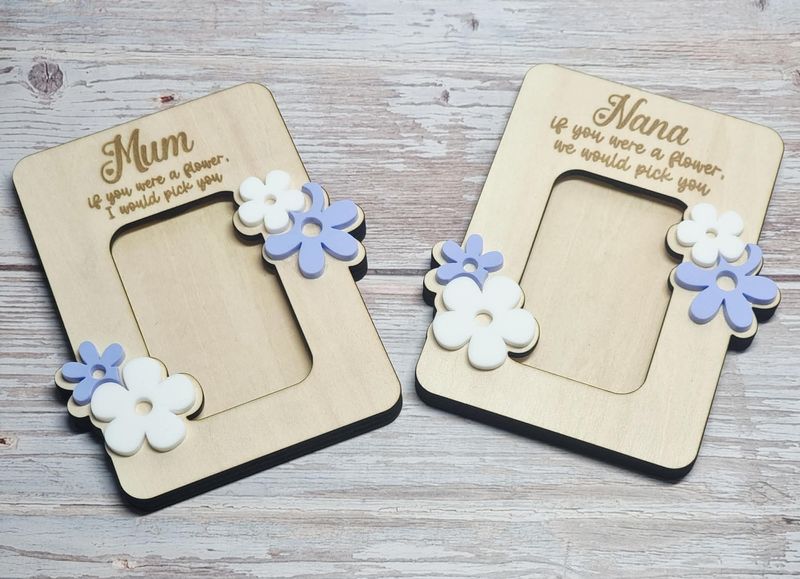 Mothers Day Photo Frame Magnet - Acrylic &amp; Plywood