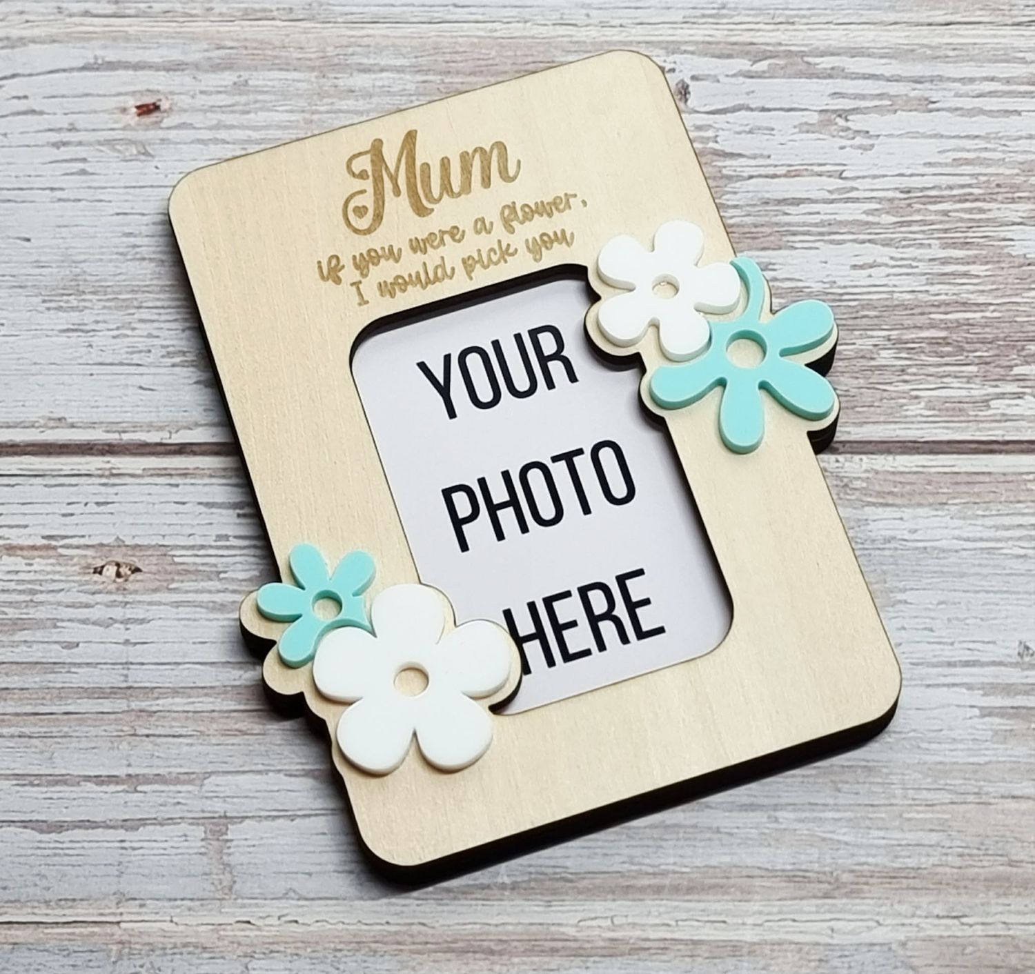 Mothers Day Photo Frame Magnet - Acrylic &amp; Plywood
