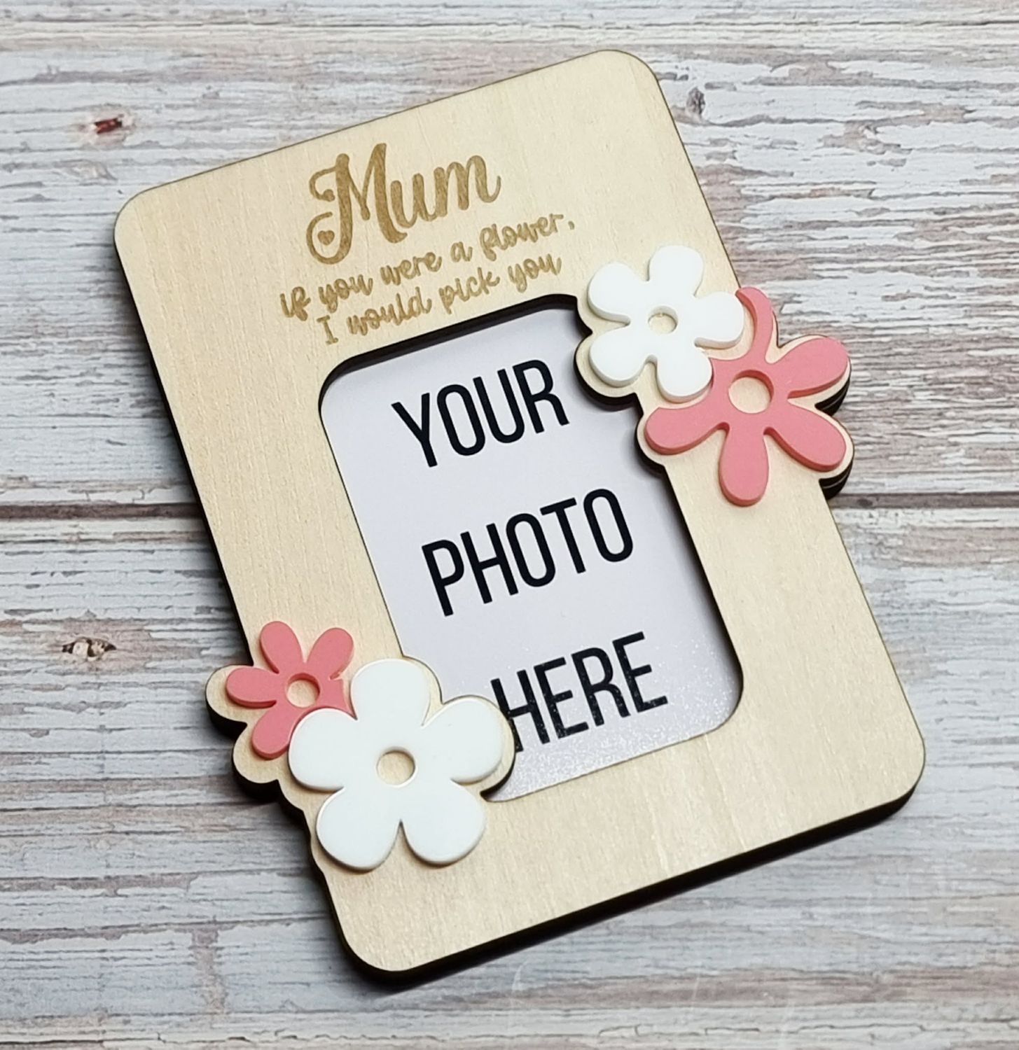 Mothers Day Photo Frame Magnet - Acrylic &amp; Plywood