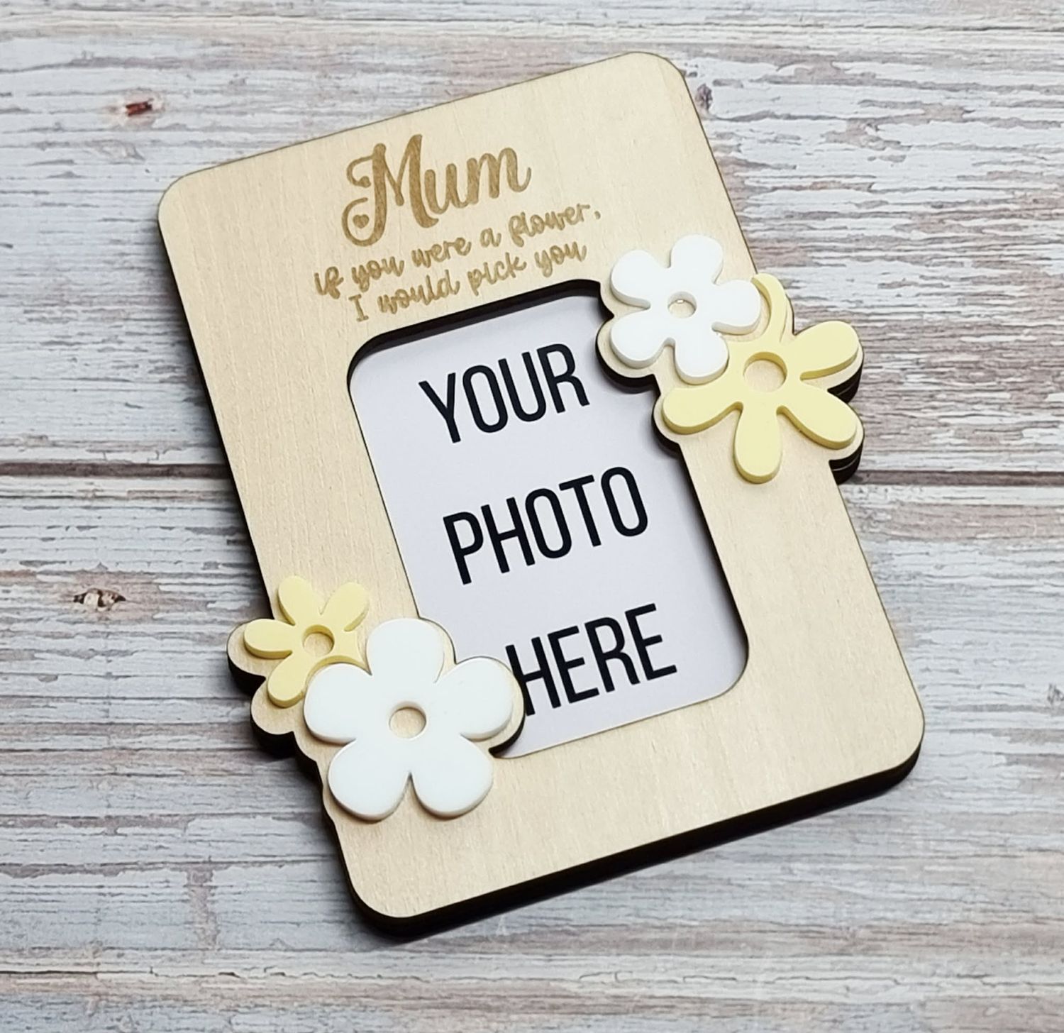 Mothers Day Photo Frame Magnet - Acrylic &amp; Plywood