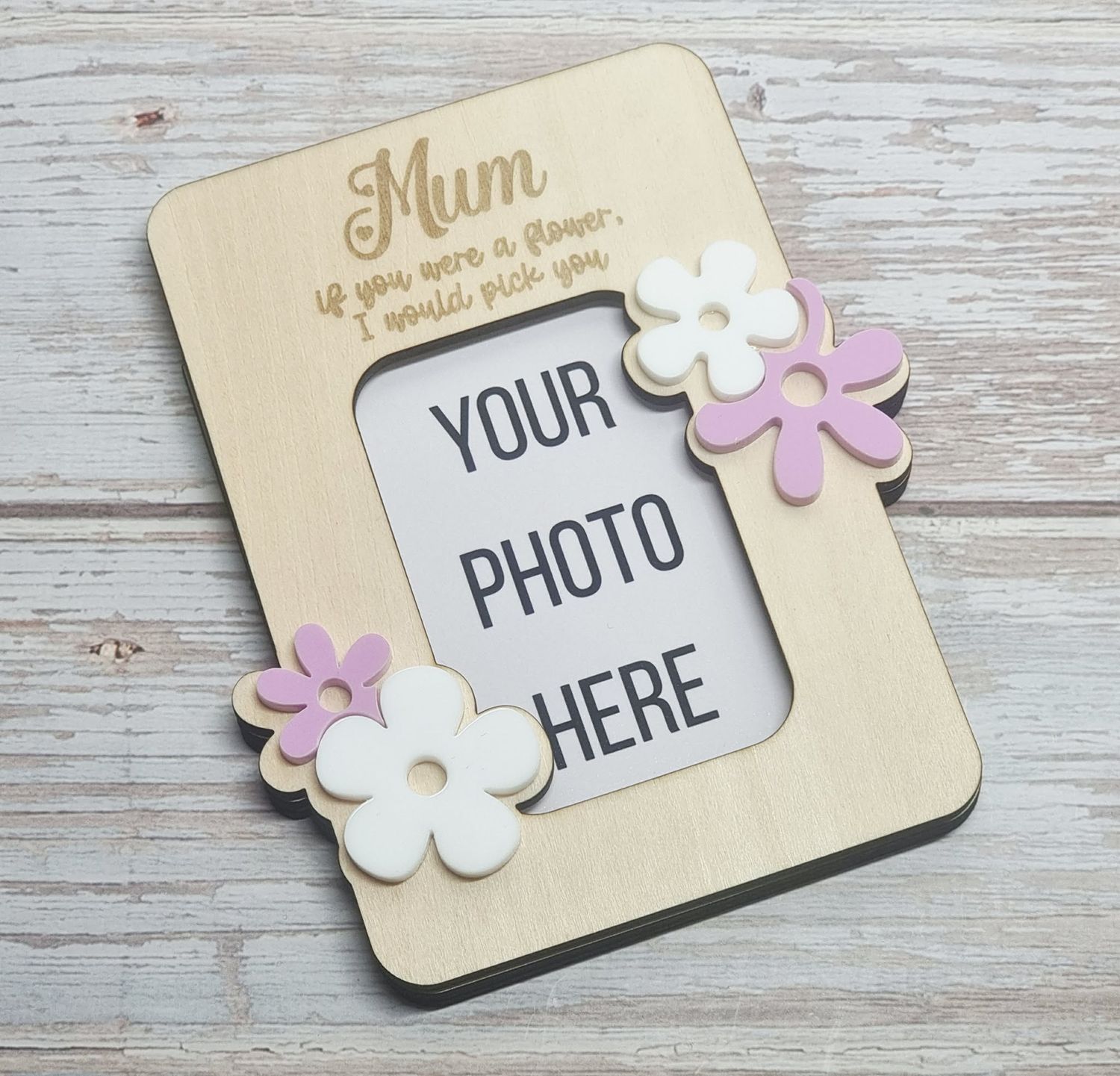 Mothers Day Photo Frame Magnet - Acrylic &amp; Plywood