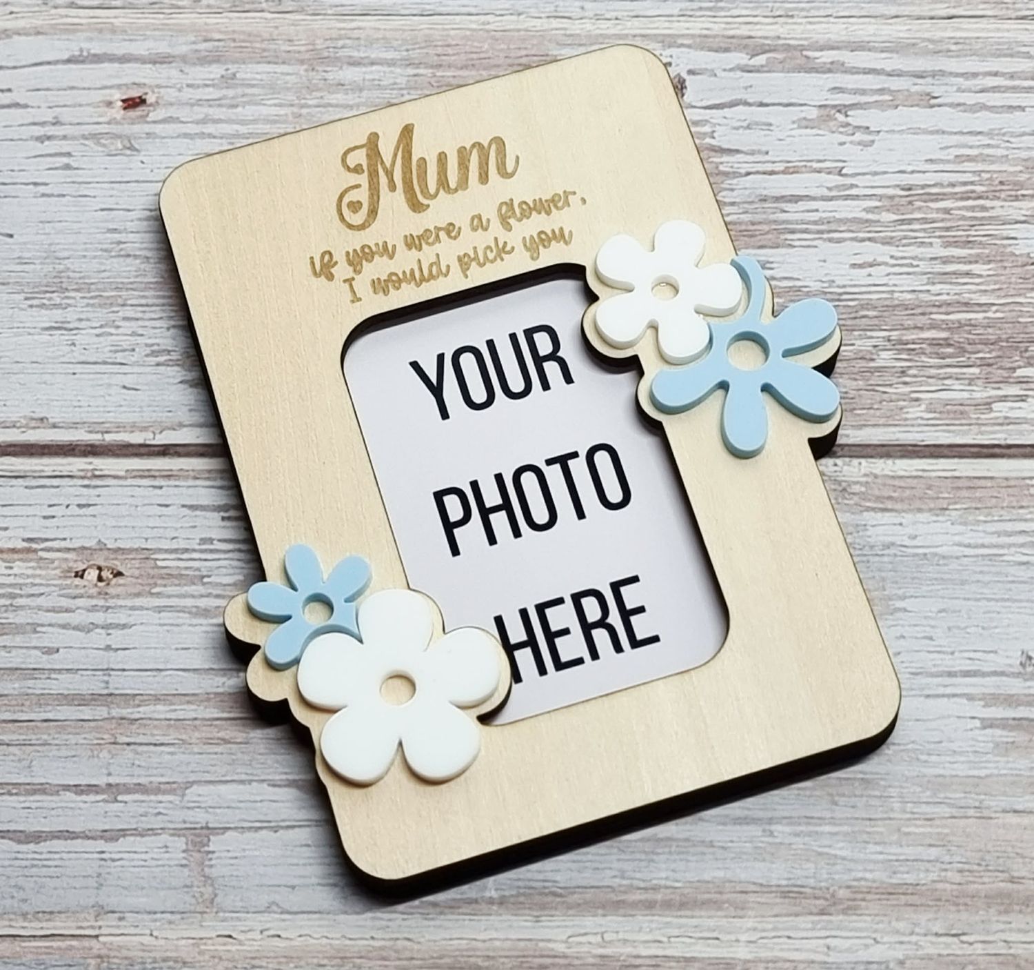 Mothers Day Photo Frame Magnet - Acrylic &amp; Plywood