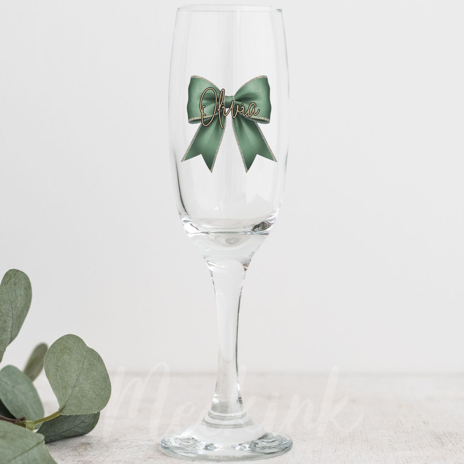 Sage Personalised Bow Decal UV DTF Decal