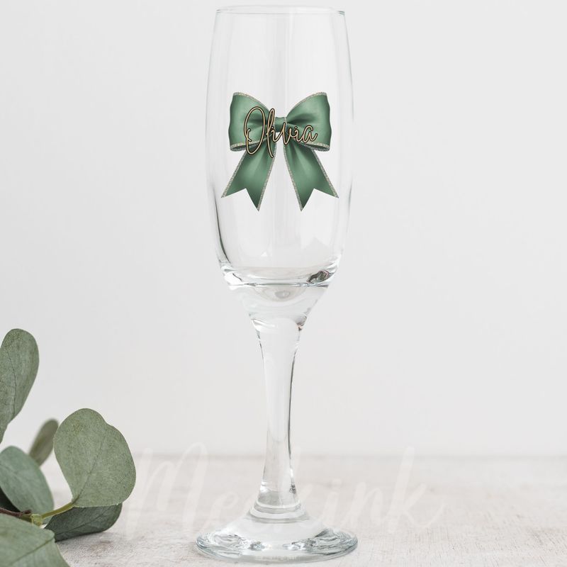 Sage Personalised Bow Decal UV DTF Decal