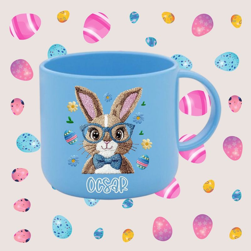 Faux Effect Blue Bunny DTF or UVDTF Decal