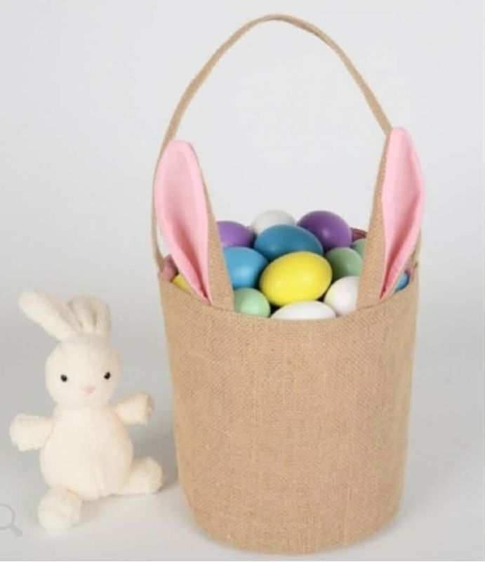 PRINT &amp; BLANK Easter Jute PINK Ears Craft Blank