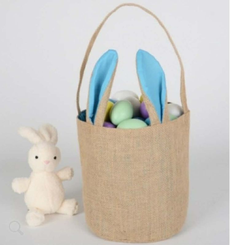 PRINT & BLANK Easter Jute BLUE Ears Craft Blank
