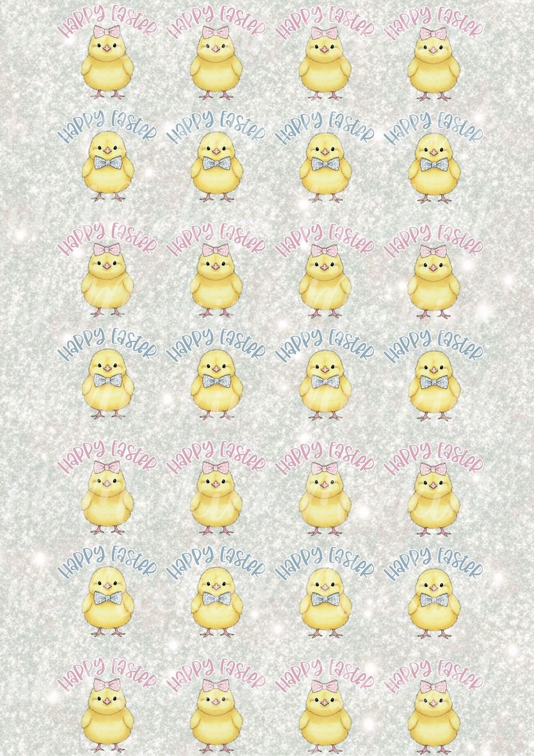 Happy Easter Chicks A3 UVDTF - DTF or SUB