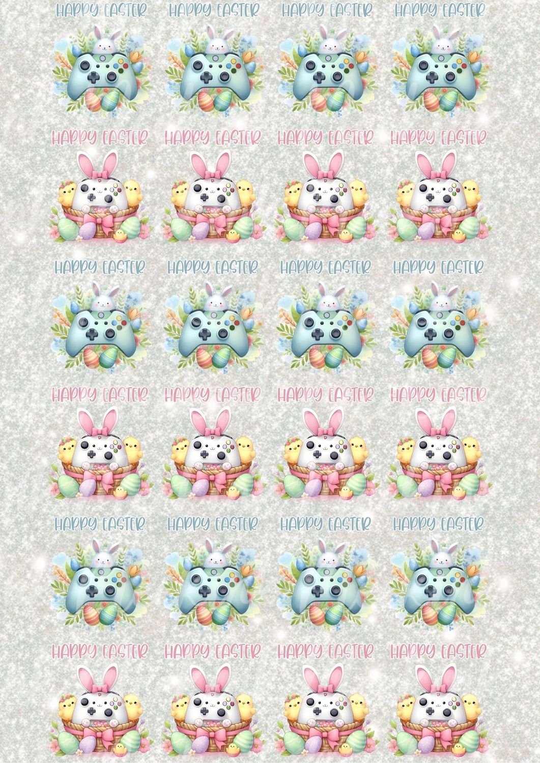 Happy Easter Gamer A3 UVDTF - DTF or SUB