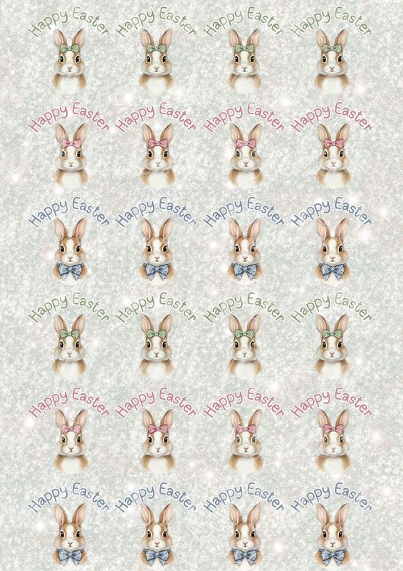 Happy Easter Half Bunny A3 UVDTF - DTF or SUB