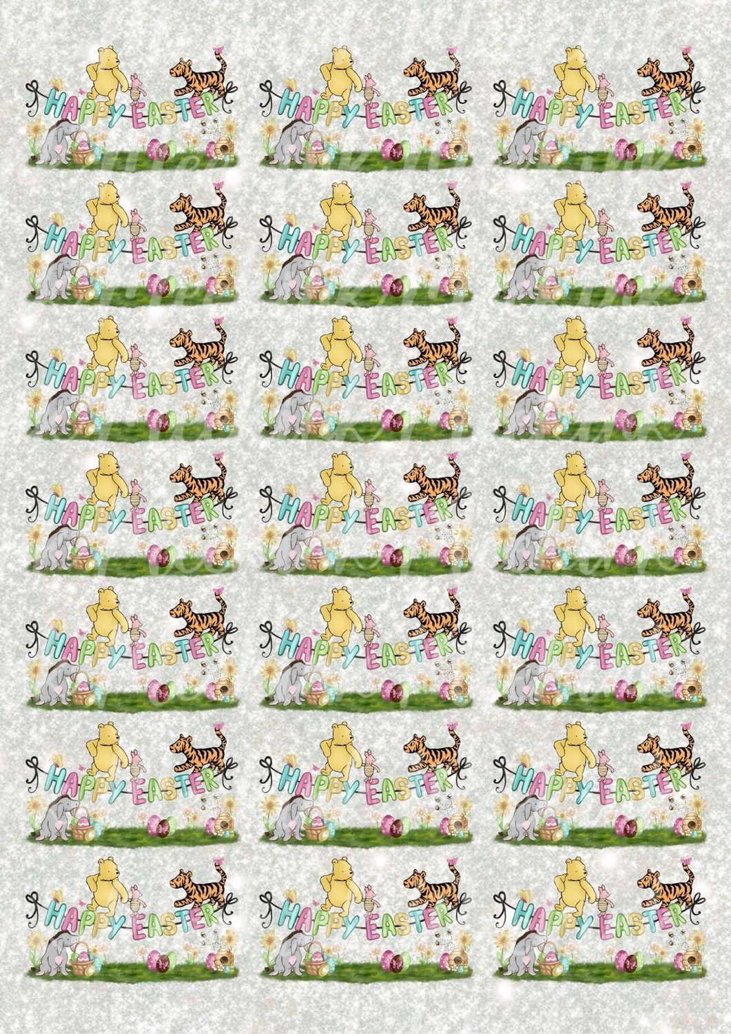 Easter Bear &amp; Friends 2 A3 UVDTF - DTF or SUB