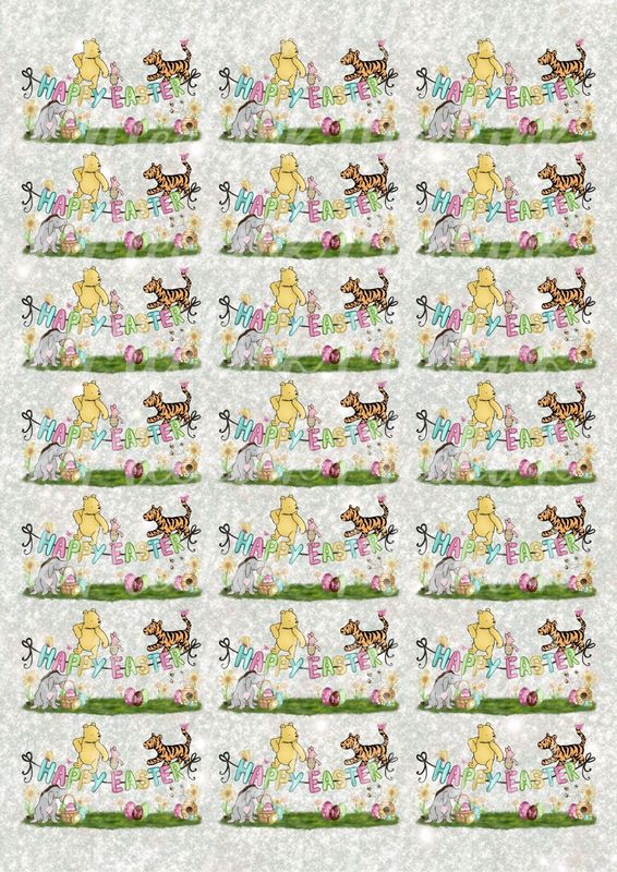 Easter Bear &amp; Friends 2 A3 UVDTF - DTF or SUB