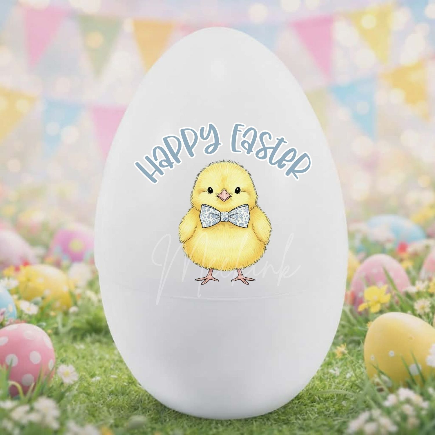 Happy Easter Blue Chick DTF or UVDTF Decal