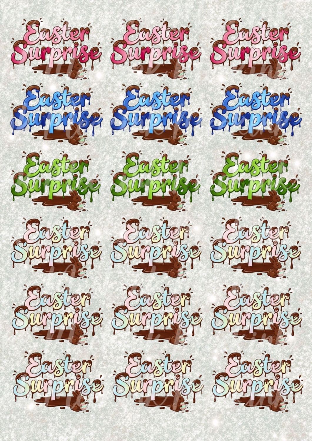Easter Surprise Choccy Drip A3 UVDTF - DTF or SUB