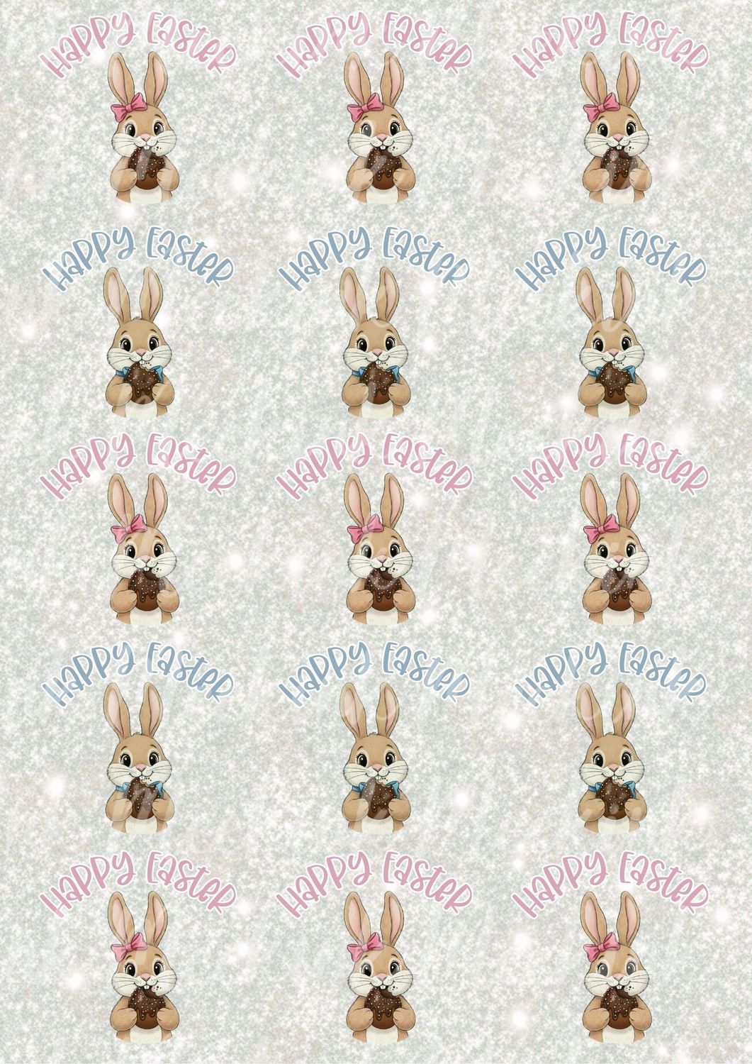 Happy Easter Bunny Choc Egg A3 UVDTF - DTF or SUB