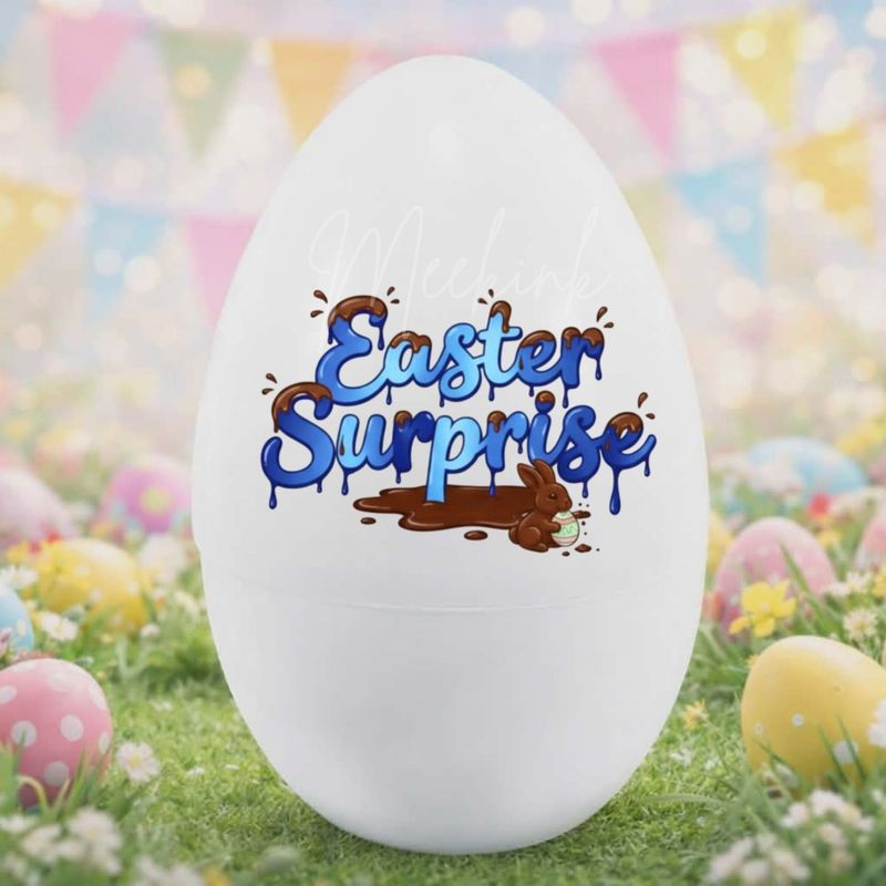 Easter Surprise Blue DTF or UVDTF Decal