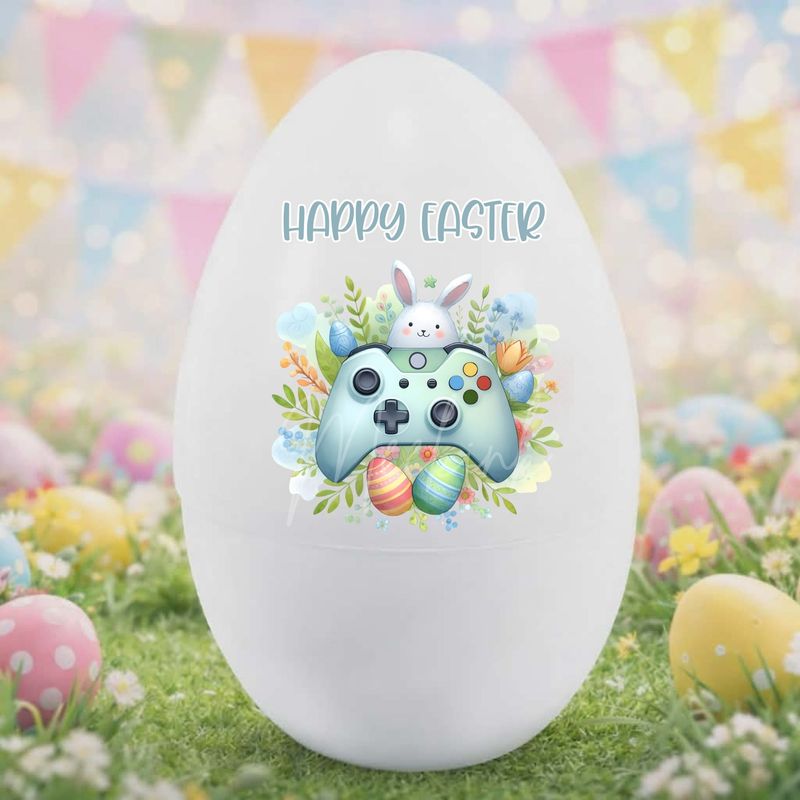 Happy Easter Gamer Blue DTF or UVDTF Decal