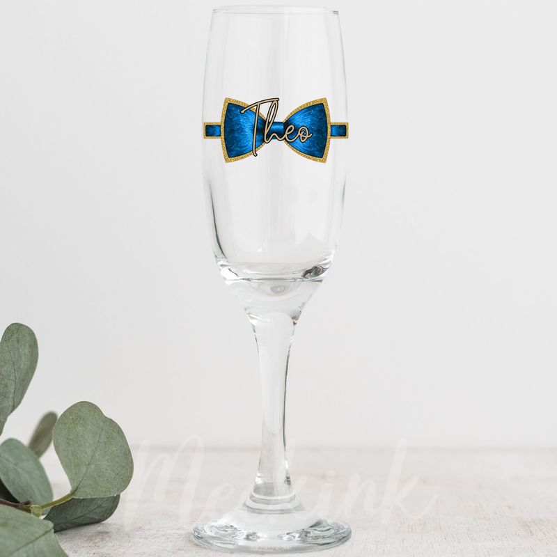 Blue Dicky Bow Personalised DTF or UVDTF Decal