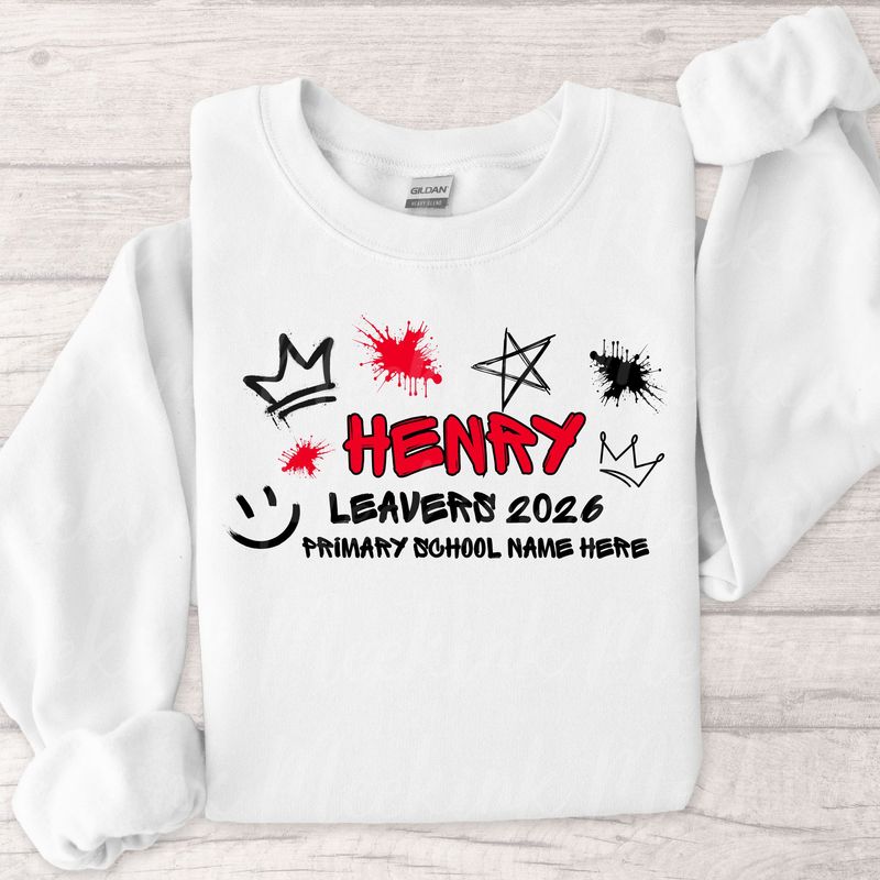 Red Street Graffiti School Leavers 2026 DTF