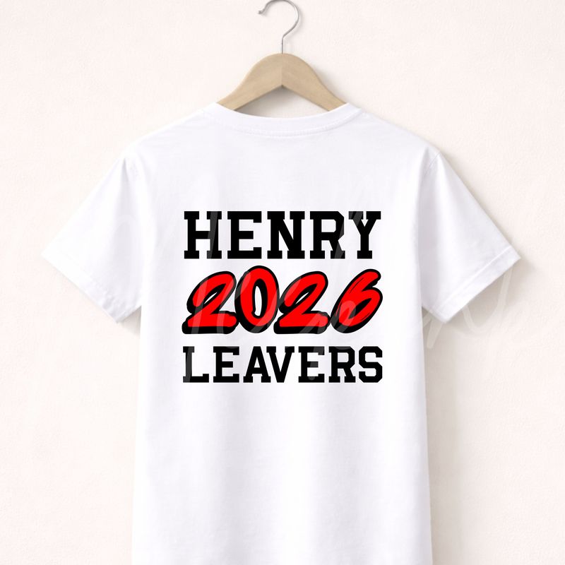 Red School Leavers 2026 DTF