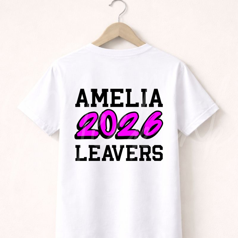 Pink School Leavers 2026 DTF
