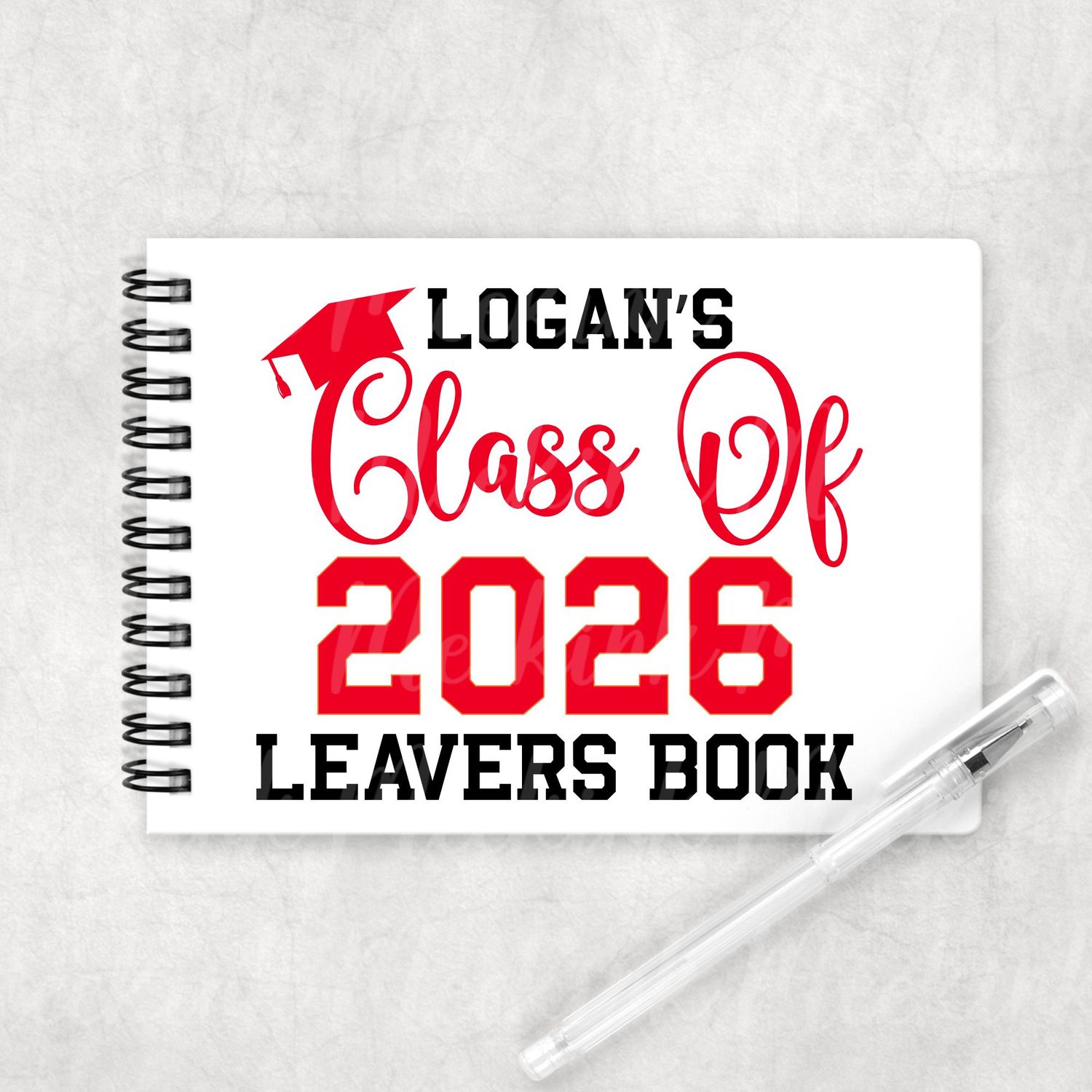 Red Leavers Book 2026 DTF or UVDTF Decal