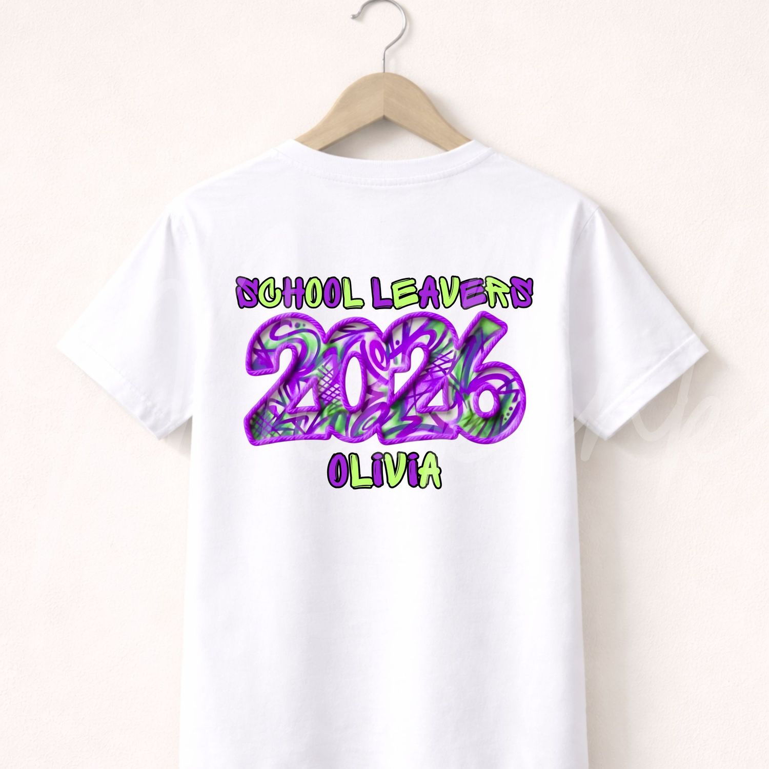 Purple Graffiti 2026 School Leavers DTF