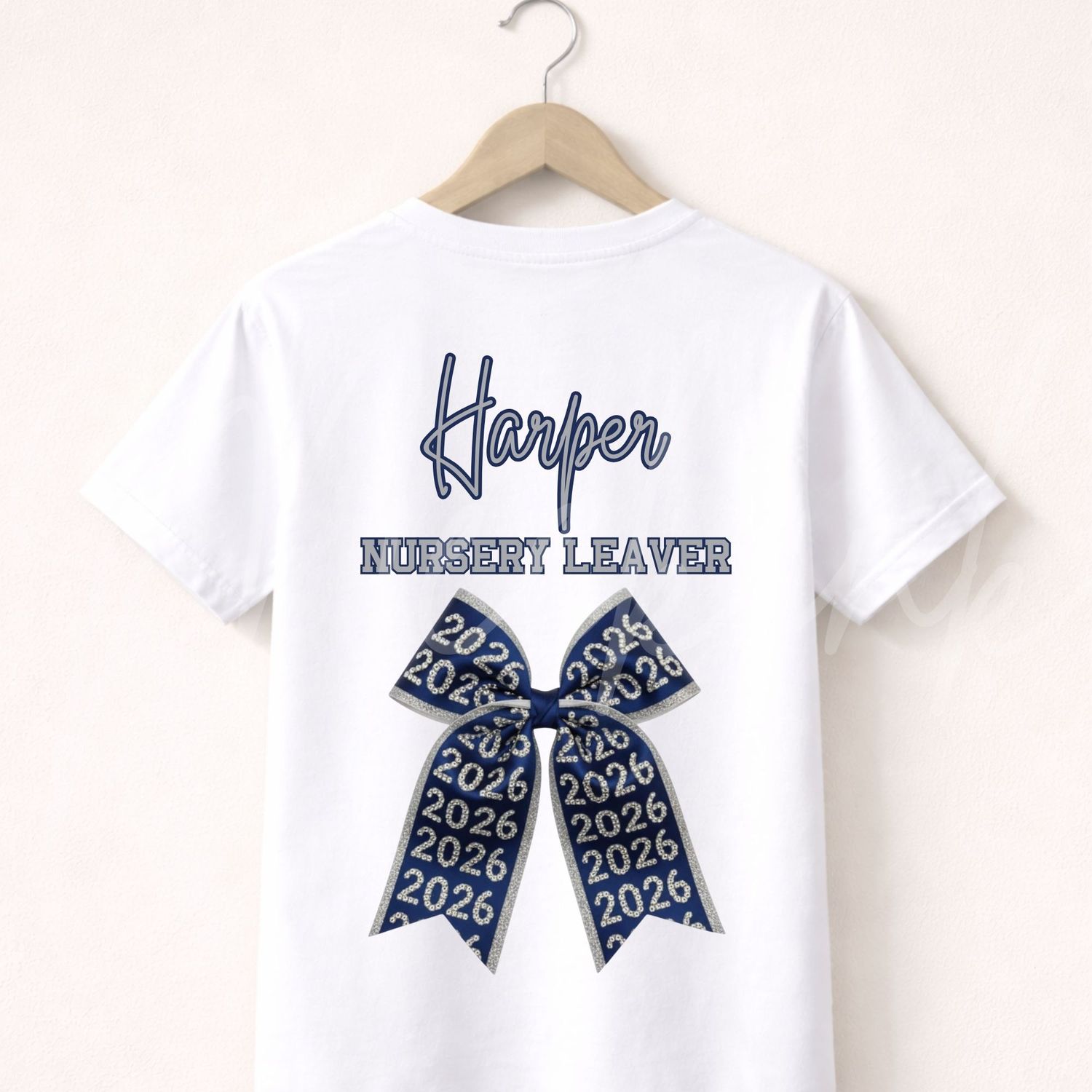 Navy Bow 2026 School Leavers DTF