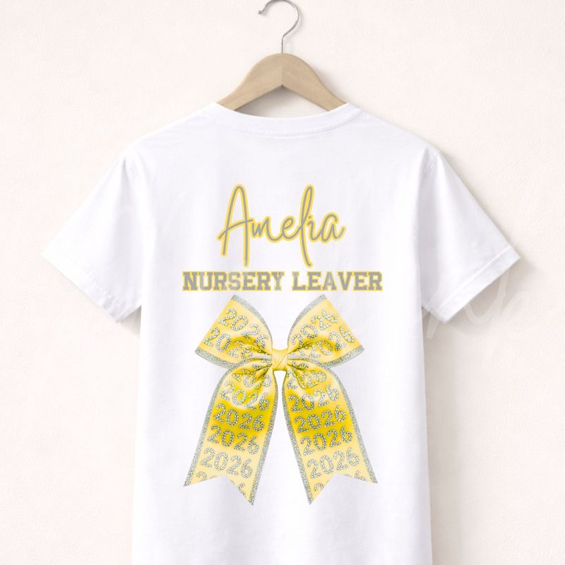 Yellow Bow 2026 School Leavers DTF