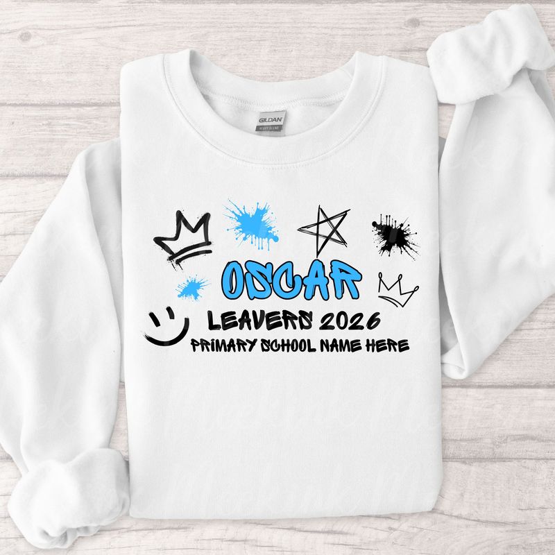 Blue Street Graffiti School Leavers 2026 DTF