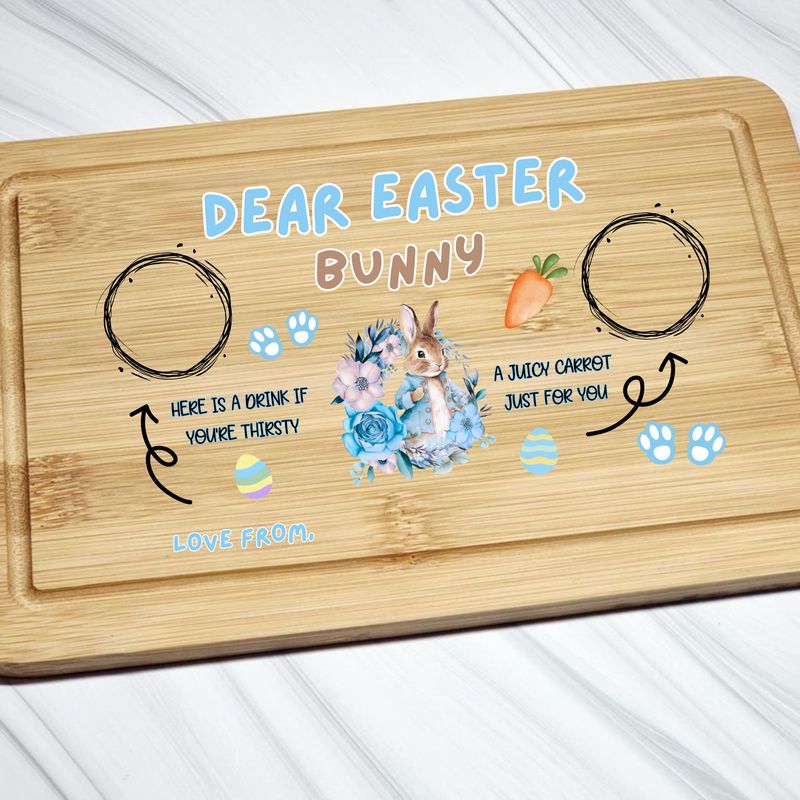 Dear Easter Bunny Blue DTF or UVDTF Decal