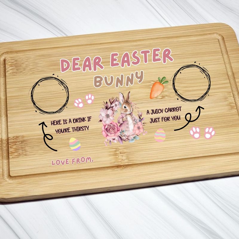 Dear Easter Bunny Pink DTF or UVDTF Decal