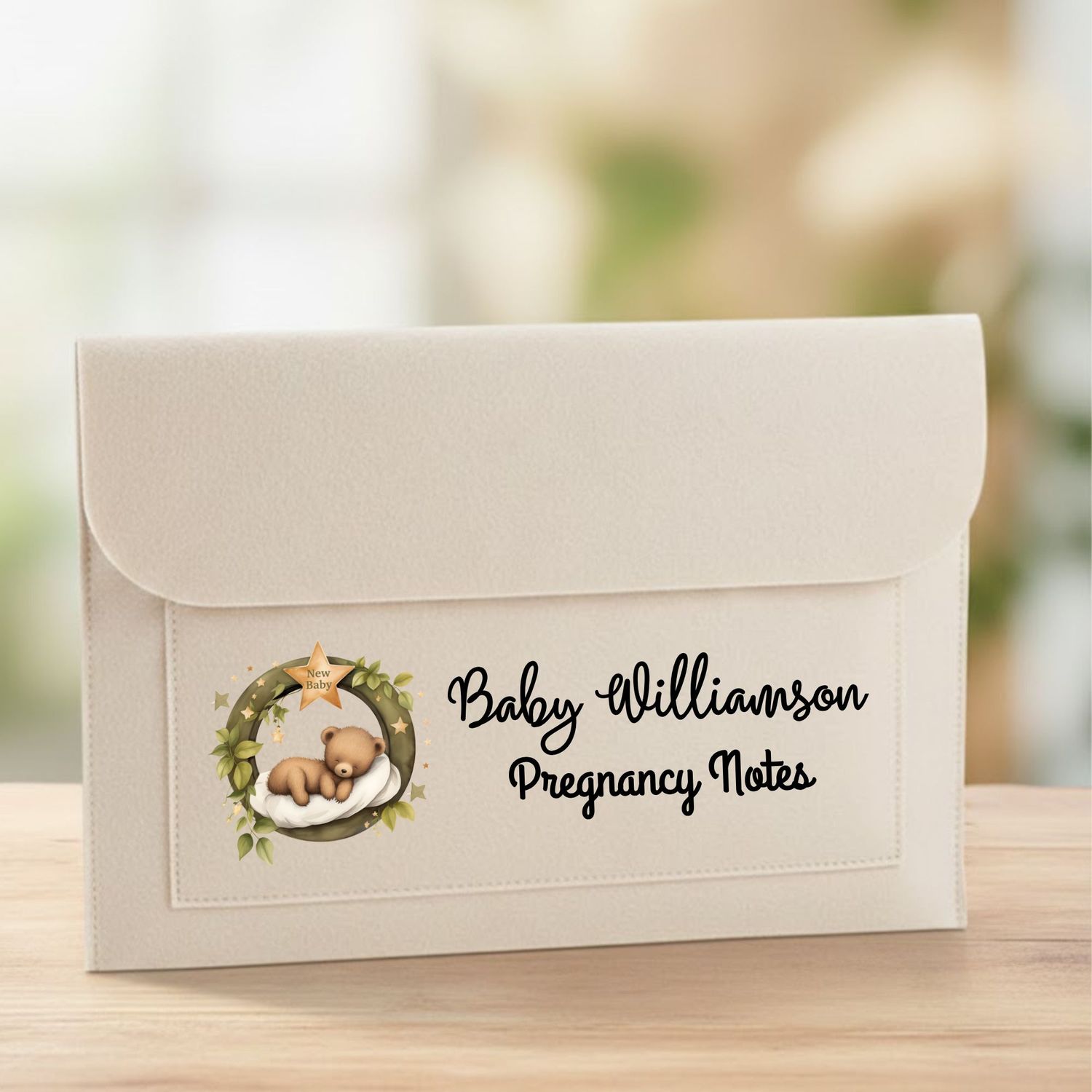 Sleepy Bear Wreath DTF DECAL